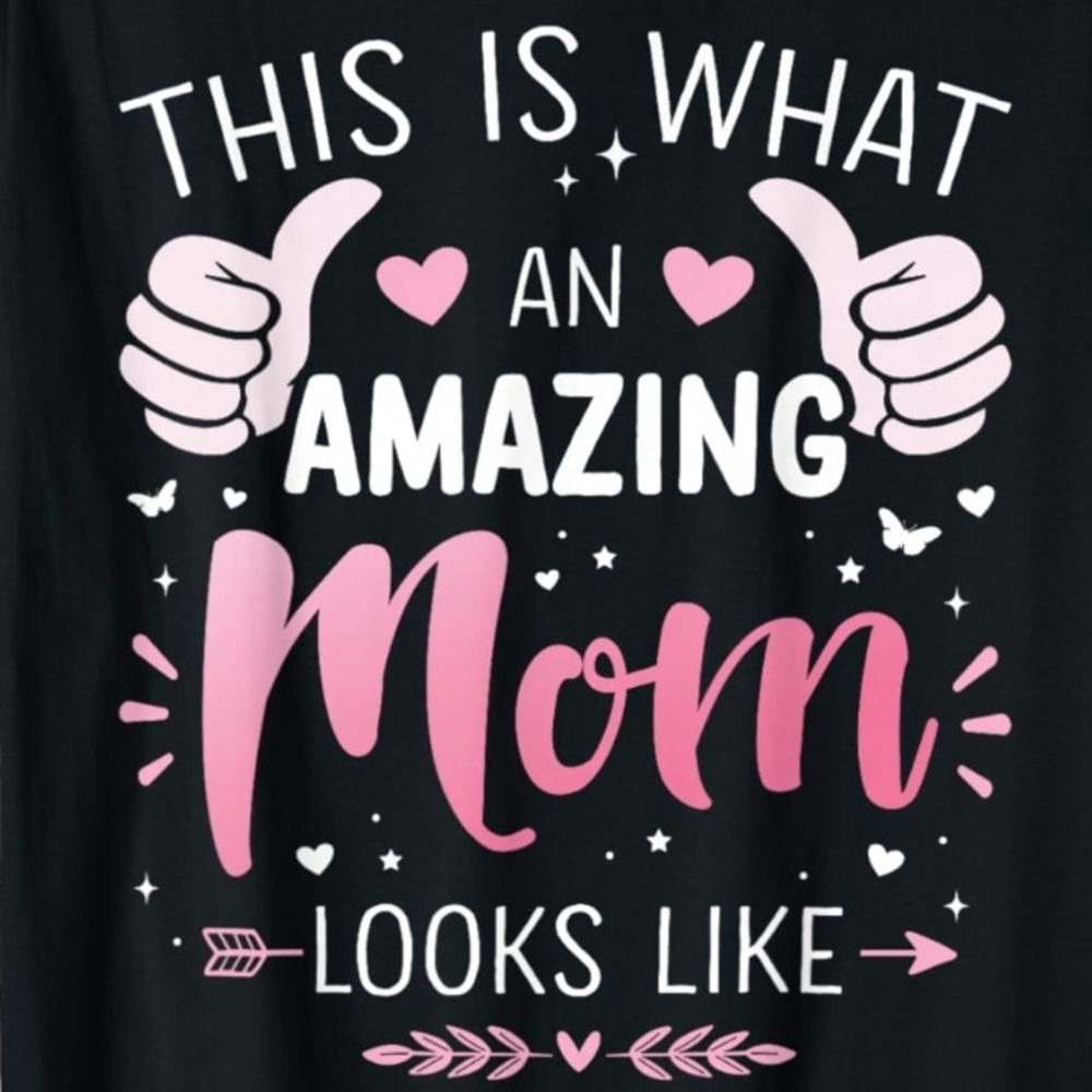 Gildan Black and Pink Amazing Mom Tee